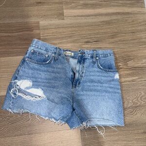 Denim Blue Distressed Women's Shorts